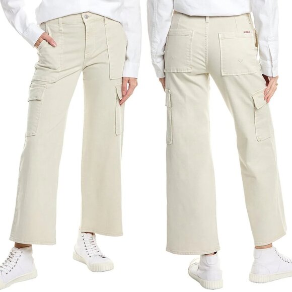 NWT New $245 Hudson Rosalie High Waist Wide Leg Cargo Cement Jeans Size 31 - Picture 1 of 10